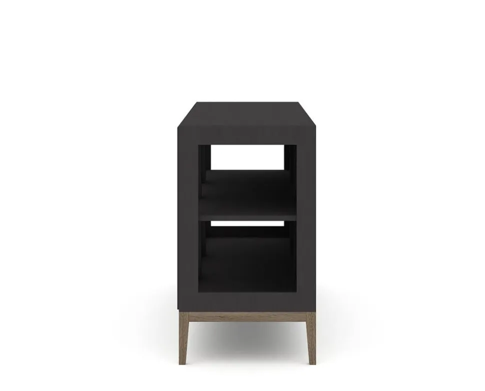 Edge 2.0 Vitrinskåp | 3 Dörrar, 1-Sektion, Black/ Burned Walnut