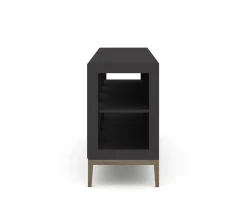 Edge 2.0 Vitrinskåp | 4 Dörrar, 1-Sektion, Black/ Burned Walnut