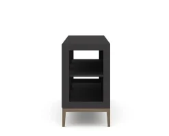 Edge 2.0 Vitrinskåp | 3 Dörrar, 1-Sektion, Black/ Burned Walnut