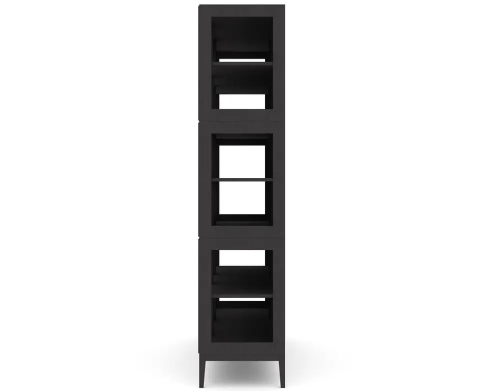 Edge 2.0 Vitrinskåp | 3 Dörrar, 3-Sektioner, Black