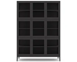 Edge 2.0 Vitrinskåp | 3 Dörrar, 3-Sektioner, Black