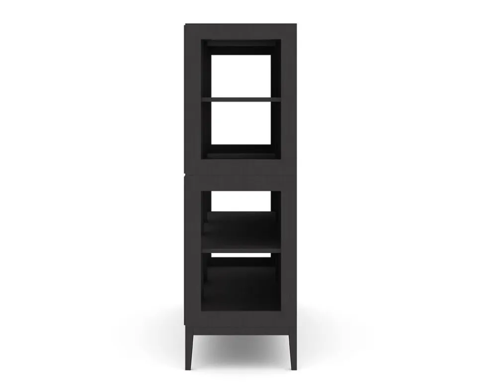 Edge 2.0 Vitrinskåp | 3 Dörrar, 2-Sektioner, Black