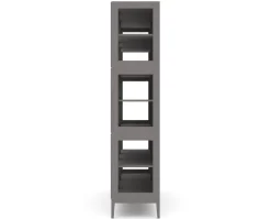Edge 2.0 Vitrinskåp | 3 Dörrar, 3-Sektioner, Grey