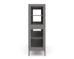 Edge 2.0 Vitrinskåp | 4 Dörrar, 2-Sektioner, Grey