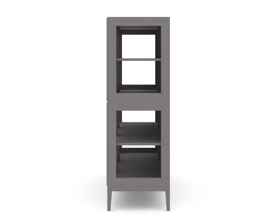 Edge 2.0 Vitrinskåp | 3 Dörrar, 2-Sektioner, Grey