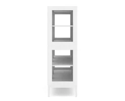 Edge 2.0 Vitrinskåp | 3 Dörrar, 2-Sektioner, White