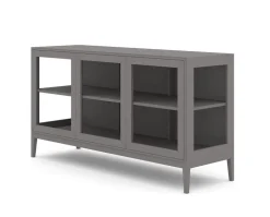 Edge 2.0 Vitrinskåp | 3 Dörrar, 1-Sektion, Grey
