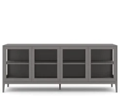 Edge 2.0 Vitrinskåp | 4 Dörrar, 1-Sektion, Grey