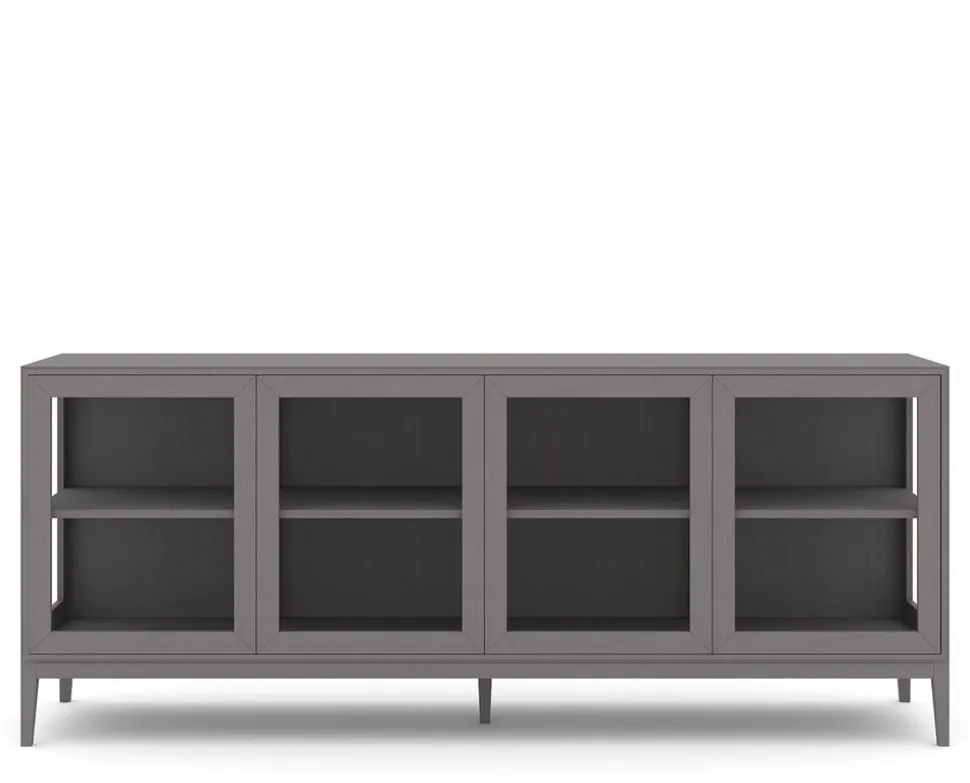 Edge 2.0 Vitrinskåp | 4 Dörrar, 1-Sektion, Grey