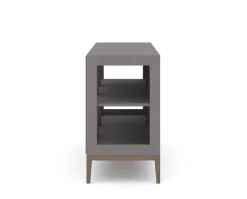 Edge 2.0 Vitrinskåp | 3 Dörrar, 1-Sektion, Grey/ Burned Walnut
