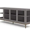 Edge 2.0 Vitrinskåp | 4 Dörrar, 1-Sektion, Grey/ Burned Walnut