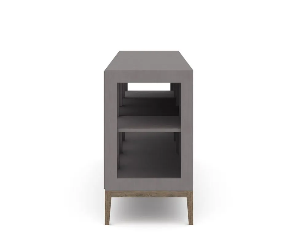 Edge 2.0 Vitrinskåp | 4 Dörrar, 1-Sektion, Grey/ Burned Walnut
