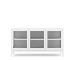 Edge 2.0 Vitrinskåp | 3 Dörrar, 1-Sektion, White