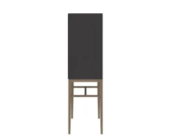 Edge 2.0 Vitrinskåp Hög | Black/ Burned Walnut