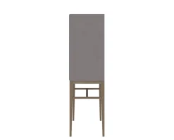 Edge 2.0 Vitrinskåp Hög | Grey/ Burned Walnut