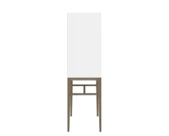 Edge 2.0 Vitrinskåp Hög | White/ Burned Walnut