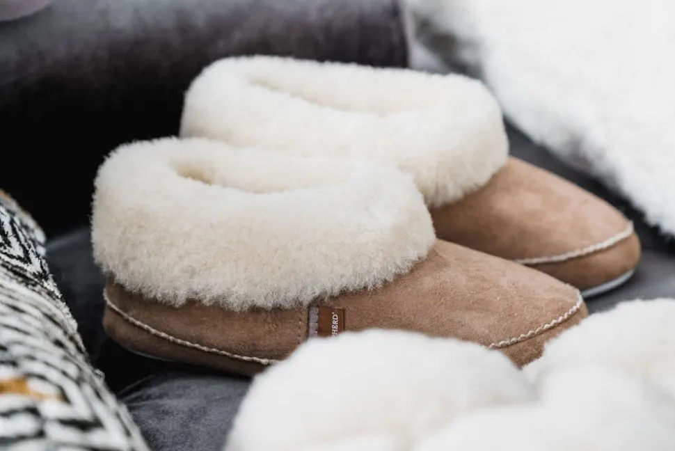 Emmy Fårskinnstofflor Chestnut | Storlek 36