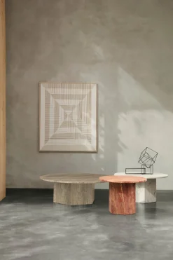 Epic Soffbord Ø60 Warm Taupe Travertine