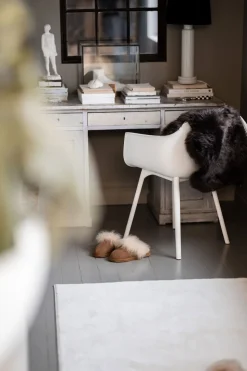 Evelina Fårskinnstofflor Stone | Storlek 36