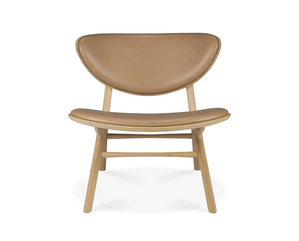 Eye Loungestol | Lackad Ek | Läder Sienna