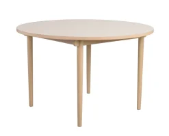 Fairmount Matbord Ø120 | Beige HPL/Vitpigm. Ek
