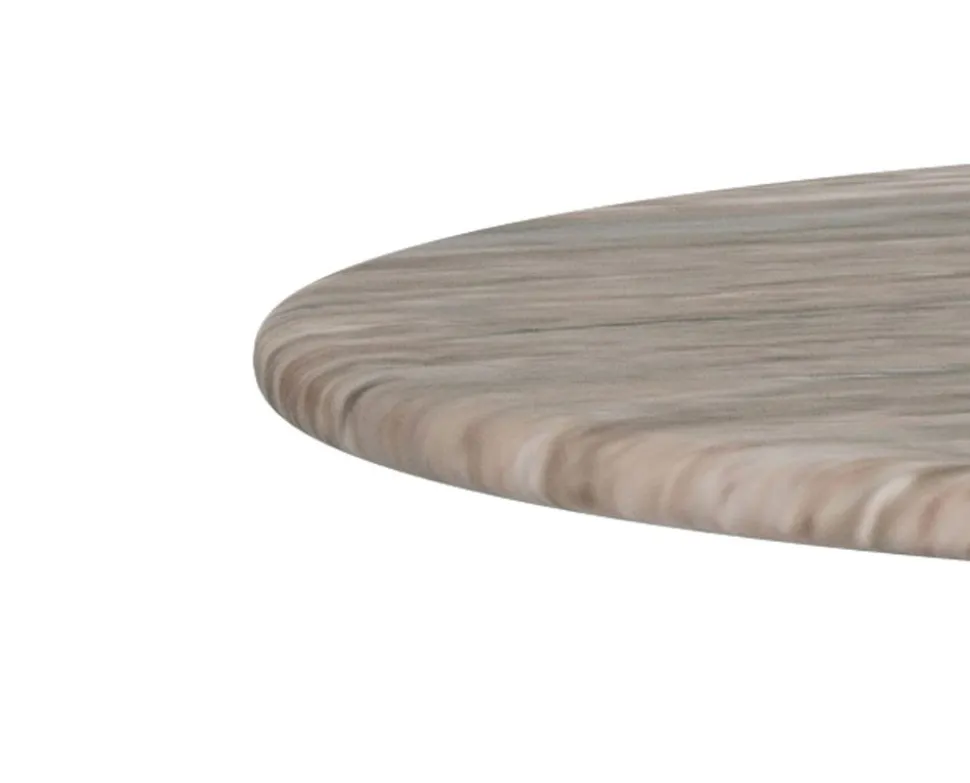 Ferrol Soffbord | Ø40x50 | Grå Marmor / Brons