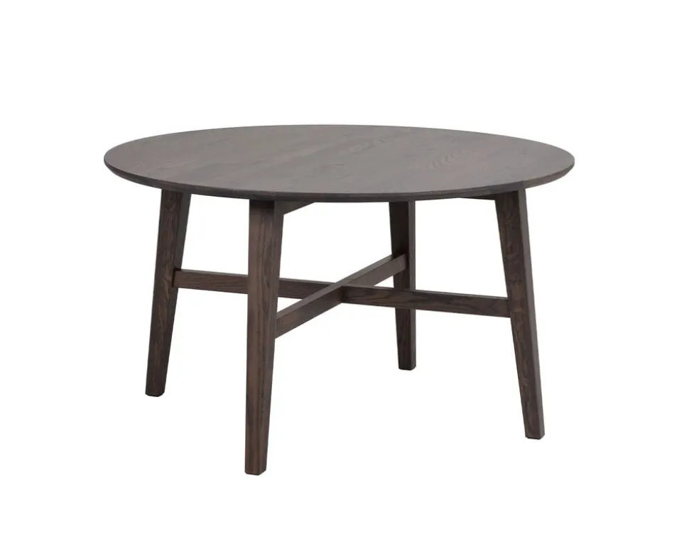Filippa Soffbord Ø90 | Mörkbrun Ek