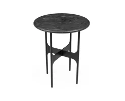 Floema Soffbord Ø40 | Runt | Svart Marmor