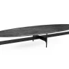Floema Soffbord 150x50 | Ovalt | Svart Marmor
