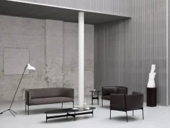 Floema Soffbord 150x50 | Ovalt | Svart Marmor