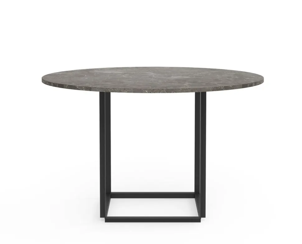 Florence Matbord Ø120 | Gris du Marais Marmor/ Svart