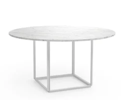 Florence Matbord Ø145 | Vit Carrera Marmor/ Vit