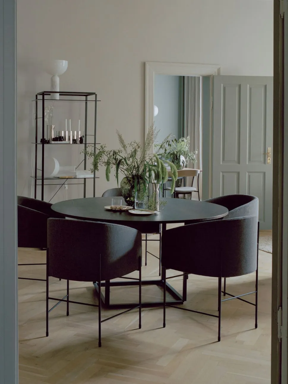 Florence Matbord Ø120 | Vit Viola Marmor/ Vit