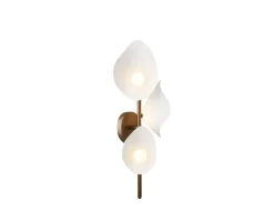 Florii 3 Vägglampa | Dark Bronze/White