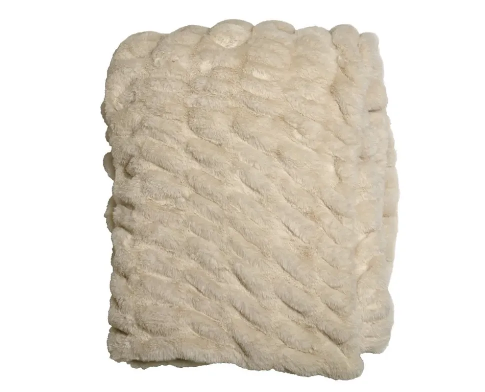 Fluffy pläd | 130x170 | Creme