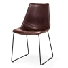 Fly Stol | Brun PU | Svart metall