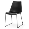 Fly Stol | Svart PU | Svart metall