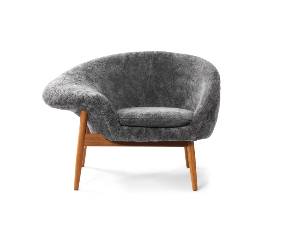 Fried Egg Fåtölj Grey Sheepskin