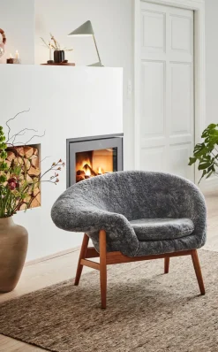 Fried Egg Fåtölj Patchwork sheepskin
