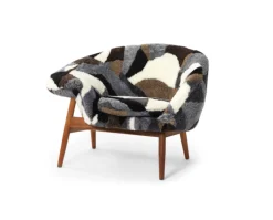 Fried Egg Fåtölj Patchwork sheepskin