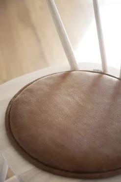 Fulton sittdyna | Brun läder-textil