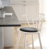 Fulton sittdyna  | Svart läder-textil