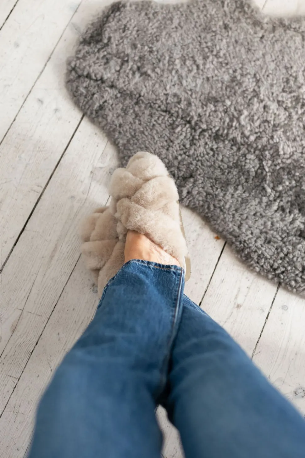Gabriella Fårskinnstofflor Rusty Brown | Storlek 36