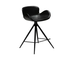 Gaia Barstol 65 cm | Svart Konstläder
