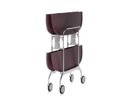 Gastone Serveringsvagn | Plum/Chrome
