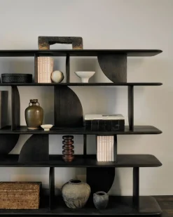 Geometric Hylla | Brun Teak
