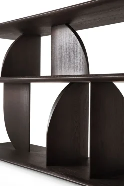 Geometric Konsolbord | Mörkbrun Teak