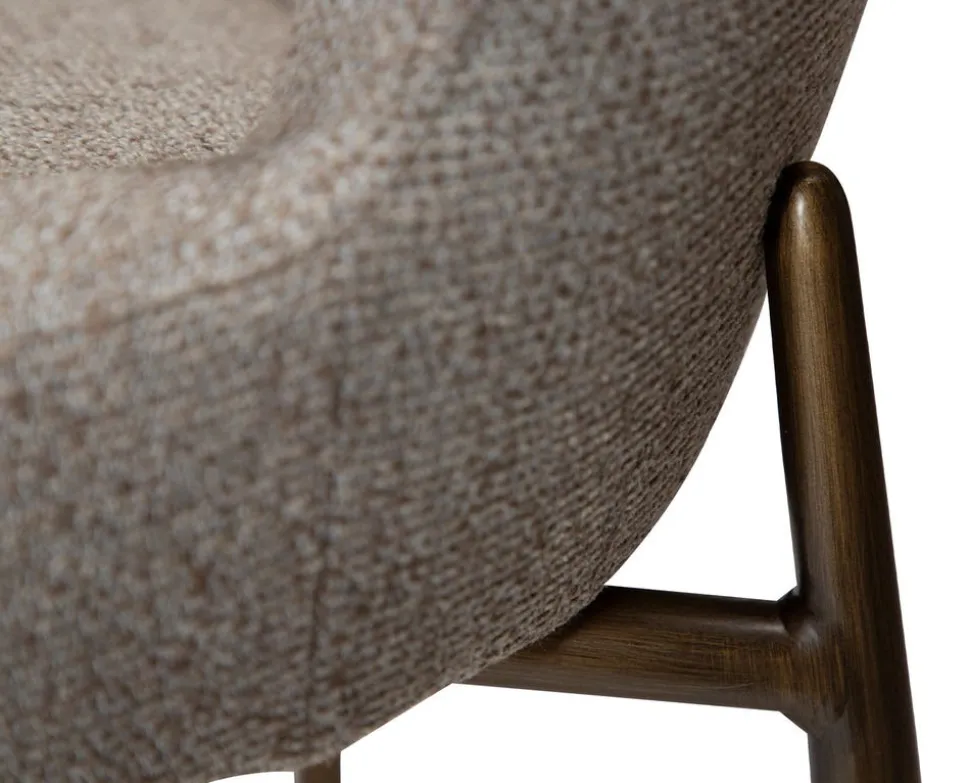 Glam Stol | Pebble Earth Bouclé/Antique Brass
