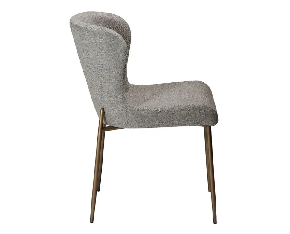 Glam Stol | Pebble Earth Bouclé/Antique Brass