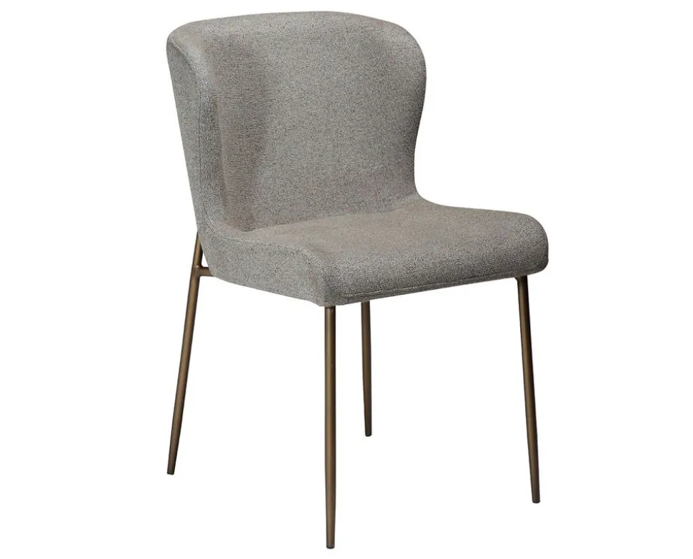 Glam Stol | Pebble Earth Bouclé/Antique Brass